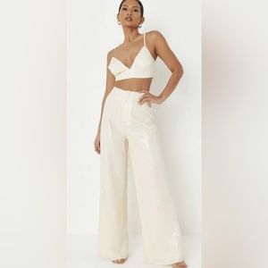 Missguided Women’s Tall Cream Sequin Coord